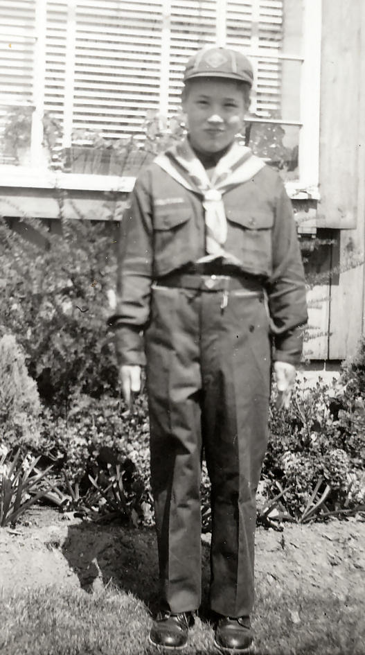 Teddy Davids, Weblow Boy Scout, 290 Concord Drive, River Edge, New Jersey. 1954.