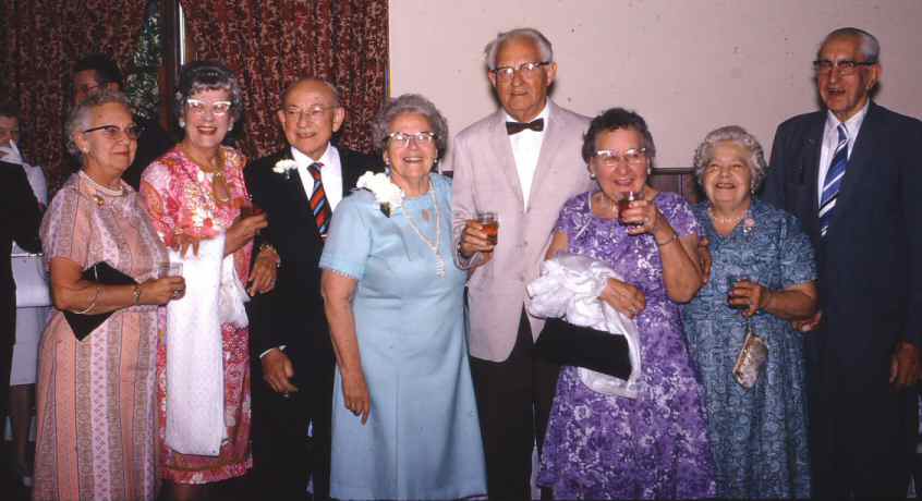 Aunt Laurel Wolf, Uncle Harry Wolf and friends.